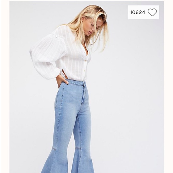 Free People Bell Bottom Jean - Picture 3 of 4